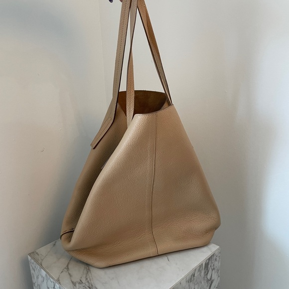 JCrew tan leather shoulder bag - Picture 1 of 8